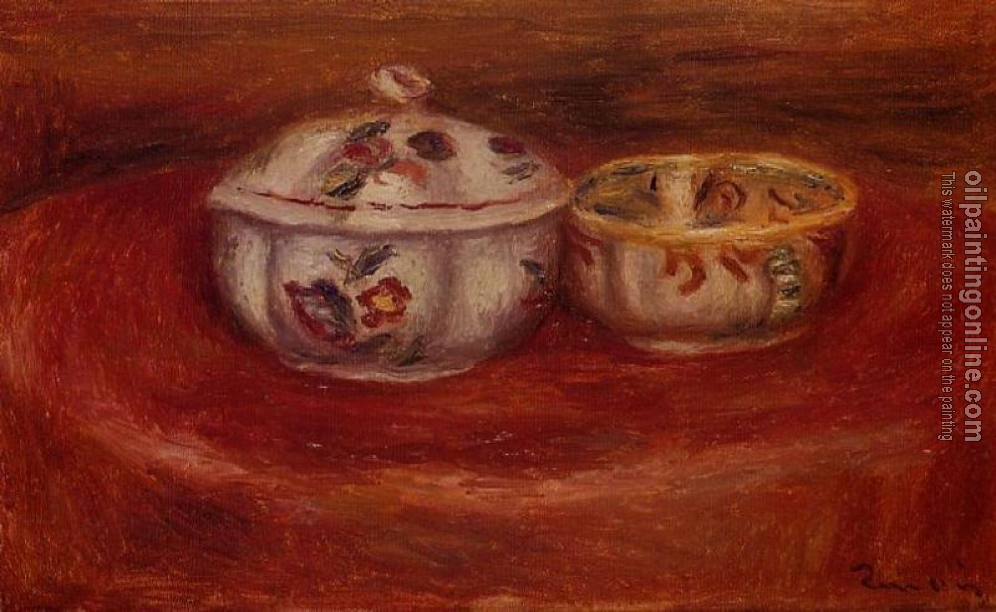 Renoir, Pierre Auguste - Sugar Bowl and Earthenware Bowl